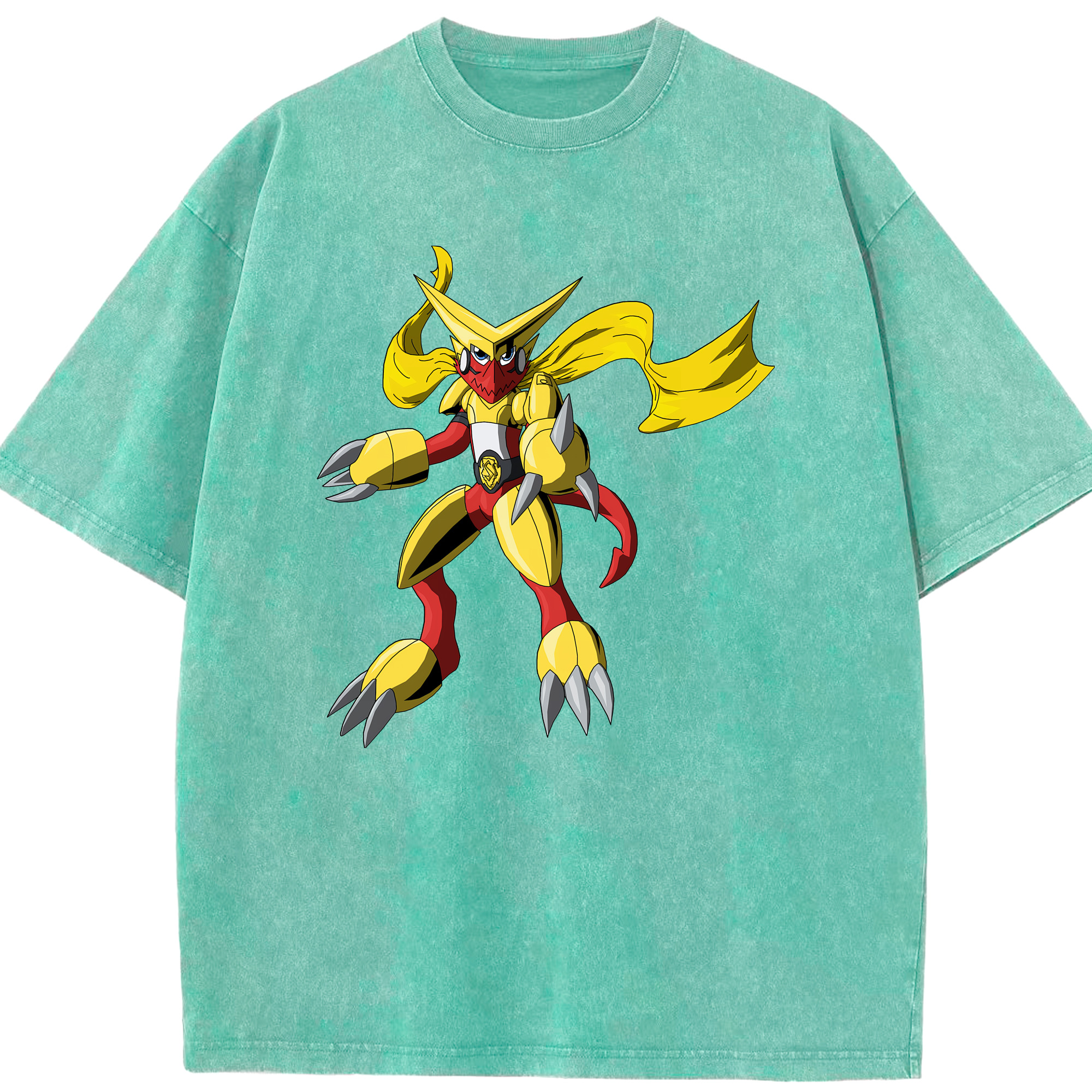 （画像用） Digimon デジタルモンスター/デジモン 綿100% ヴィンテージ風 半袖Tシャツ（フロントプリント）